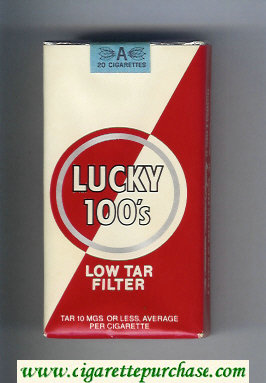 Lucky 100s Low Tar Filter Cigarettes soft box