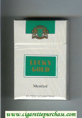 Lucky Gold Menthol Filter Cigarettes hard box