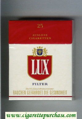 Lux Filter 25 Auslese Cigaretten Cigarettes hard box