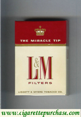 Discount L&M Filters The Miracle Tip cigarettes hard box