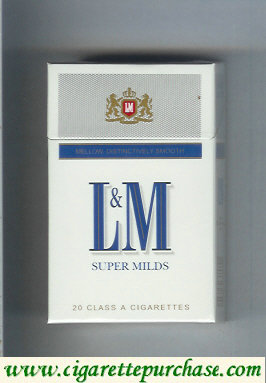 Discount L&M Mellow Distinctively Smooth Super Milds cigarettes hard box