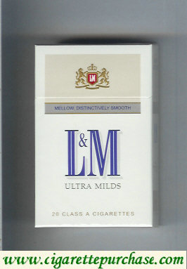 Discount L&M Mellow Distinctively Smooth Ultra Milds cigarettes hard box