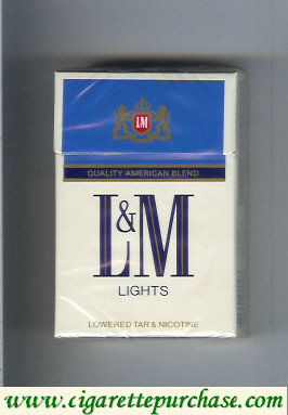 Discount L&M Quality American Blend Lights blue Lights cigarettes hard box