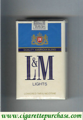 Discount L&M Quality American Blend Lights blue Lights cigarettes soft box