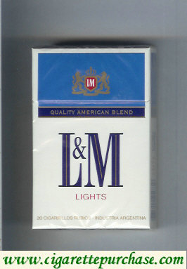 Discount L&M Quality American Blend Lights red Lights cigarettes hard box