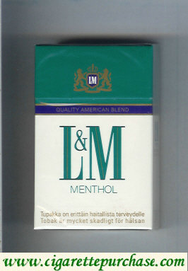 Discount L&M Quality American Blend Menthol cigarettes hard box