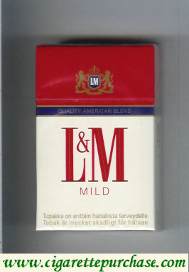 Discount L&M Quality American Blend Mild cigarettes hard box
