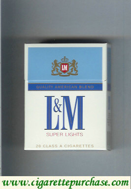 Discount L&M Quality American Blend Super Lights Short cigarettes hard box