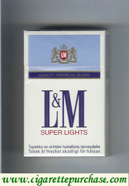 Discount L&M Quality American Blend Super Lights cigarettes hard box