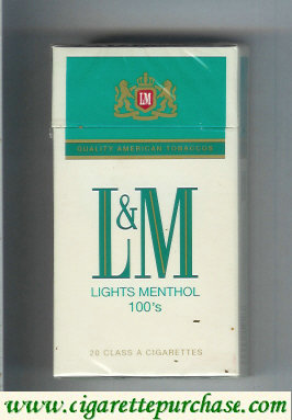 Discount L&M Quality American Tobaccos Lights Menthol 100s cigarettes hard box