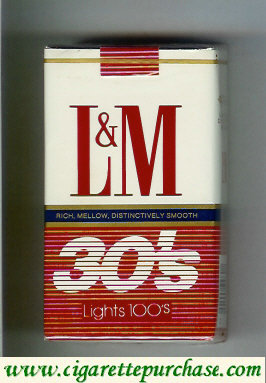 Discount L&M Rich Mellow Distinctively Smooth 30s Filters Lights 100s cigarettes soft box