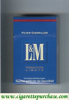 Discount L&M Tobaccos Lights Filter Cigarillos cigarettes hard box