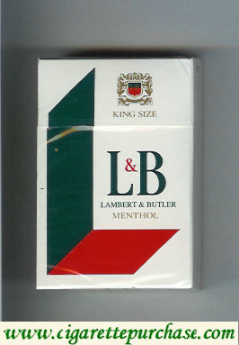 Discount L&B Lambert and Butler Menthol King Size cigarettes hard box