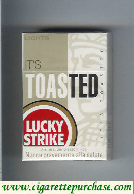 Discount Lucky Strike Lights It's Toasted cigarettes hard box