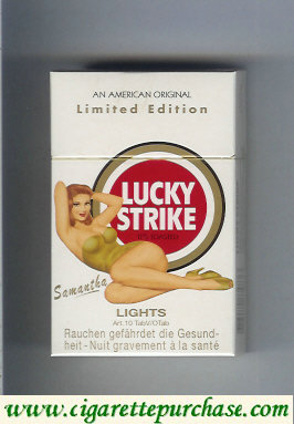 Discount Lucky Strike Lights Samanta cigarettes hard box