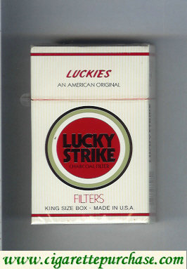 Discount Lucky Strike Luckies An American Original Filters cigarettes hard box