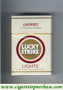 Discount Lucky Strike Luckies An American Original Lights hard box cigarettes