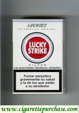 Discount Lucky Strike Luckies An American Original Silver cigarettes hard box
