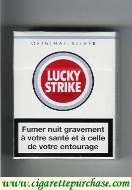 Discount Lucky Strike Original Silver Lights 25s cigarettes hard box