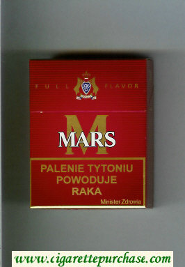 M Mars Full Flavor cigarettes hard box