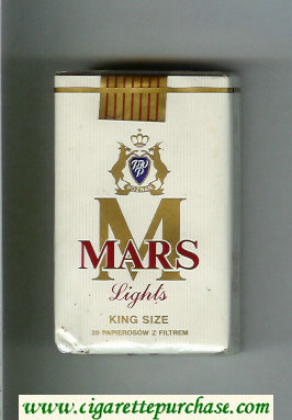 M Mars Lights King Size cigarettes soft box