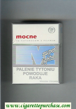 M Mocne Super Lights cigarettes hard box