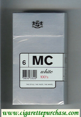 MC White 100s cigarettes hard box