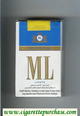 ML American Blend Lights cigarettes soft box