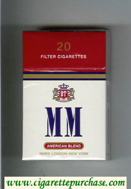 MM American Blend white and red cigarettes hard box