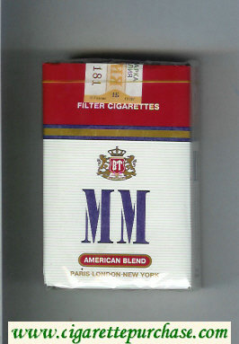 MM American Blend white and red cigarettes soft box