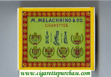 M.Melachrino and Co.Cigarettes wide flat hard box