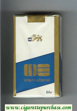 MS Internetional Blu 100s cigarettes soft box