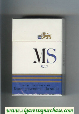 MS Blu cigarettes hard box