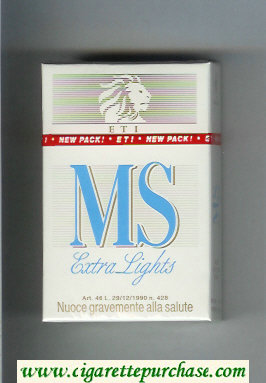 MS ETI Extra Lights cigarettes hard box