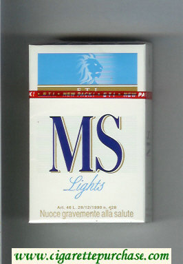 MS ETI Lights cigarettes hard box