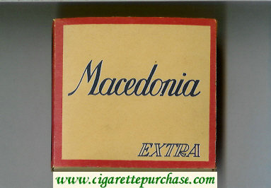 Macedonia Extra cigarettes wide flat hard box