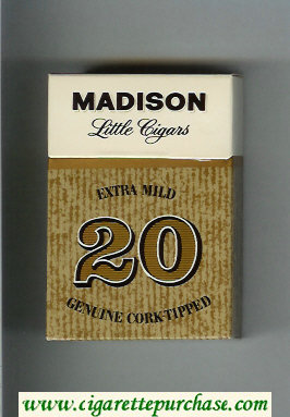 Madison Little Cigars Extra Mild cigarettes hard box
