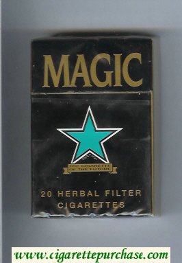 Magic green star cigarettes hard box