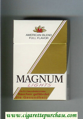 Magnum American Blend Full Flavor Lights cigarettes hard box