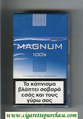 Magnum 100s blue cigarettes hard box