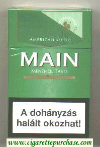 Main Action Filter Menthol Taste green cigarettes hard box