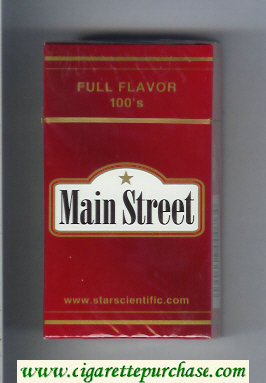 Main Street Full Flavor 100s cigarettes hard box