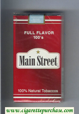 Main Street Full Flavor 100s cigarettes soft box