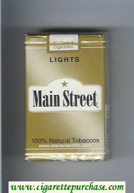 Main Street Lights cigarettes soft box