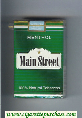 Main Street Menthol cigarettes soft box