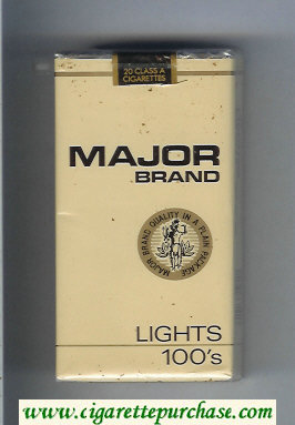 Major Brand Lights 100s cigarettes soft box