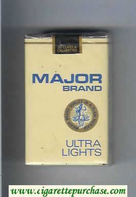 Major Brand Ultra Lights cigarettes soft box