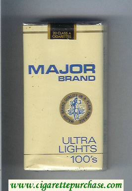 Major Brand Ultra Lights 100s cigarettes soft box