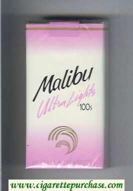 Malibu Ultra Lights 100s cigarettes soft box