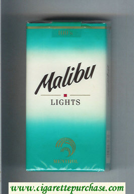 Malibu Lights Menthol 100s cigarettes soft box